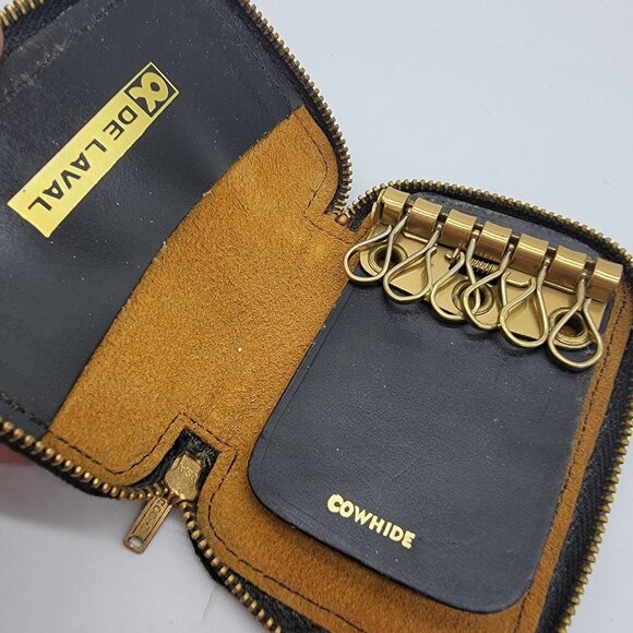 Vintage De Laval Cowhide Leather Key Holder EUC - Picture 2 of 5